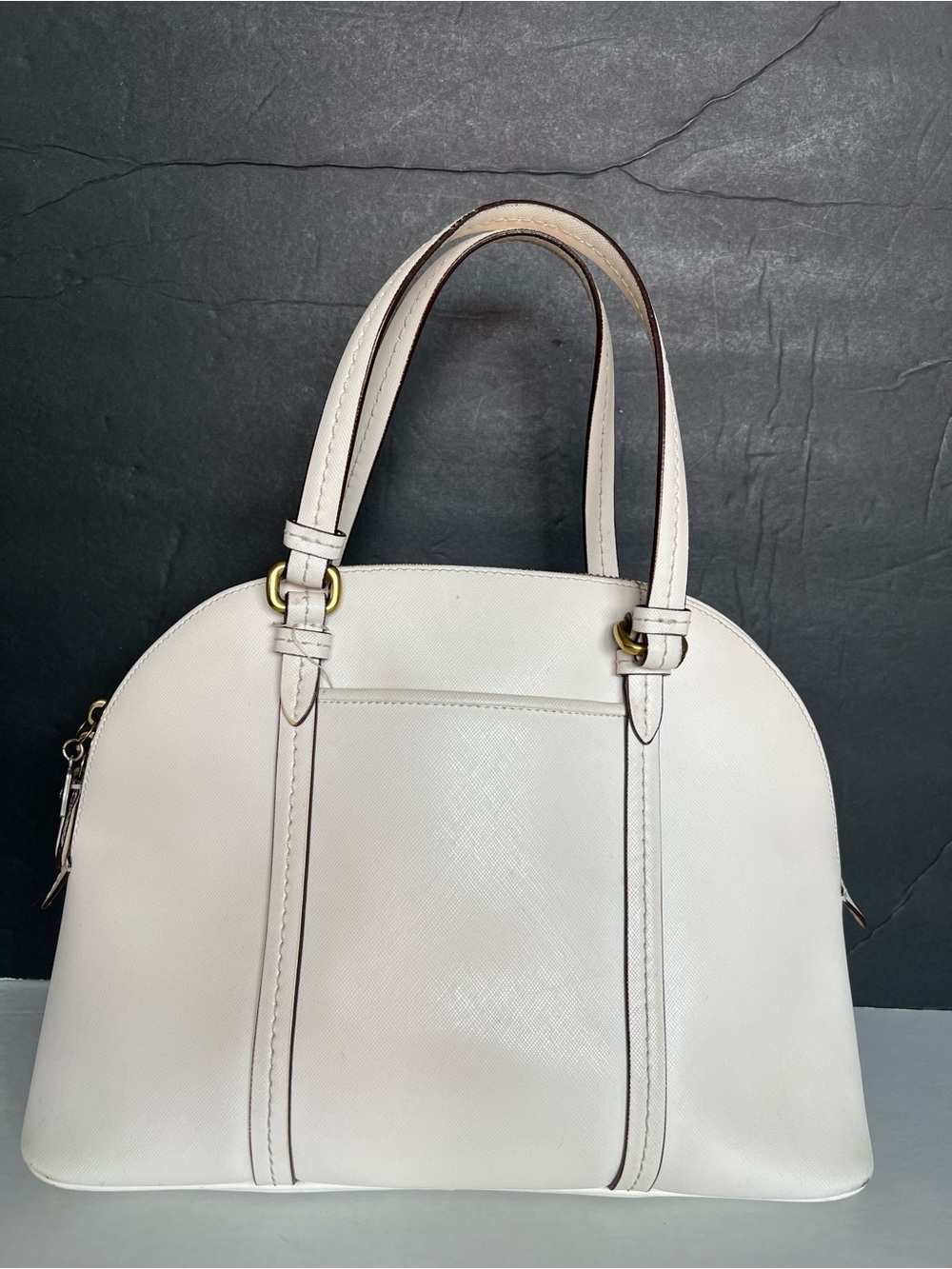 Coach Peyton Cora Satchel Bag Beige Sand Saffiano Leather # F25671 - Picture 14 of 16